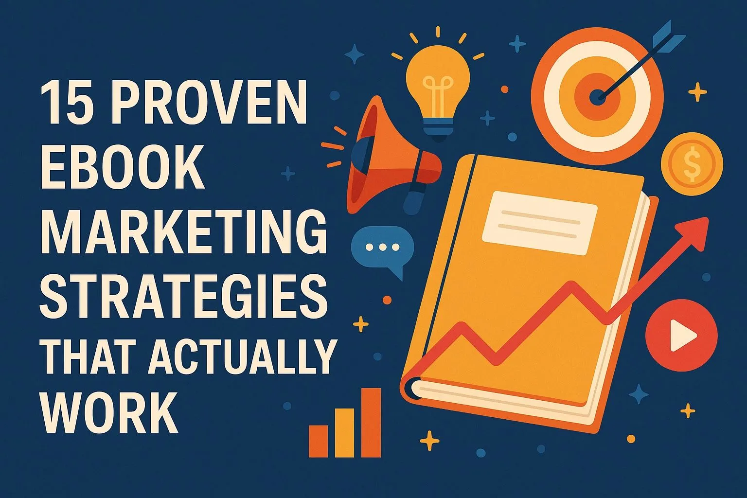 Ebook marketing strategies dashboard showing sales growth and engagement metrics